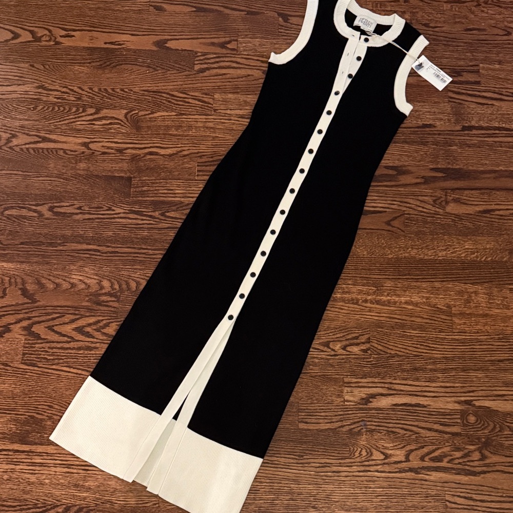FIFTEEN TWENTY Black and White Sleeveless Dress